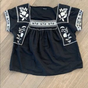 Madewell embroidered top